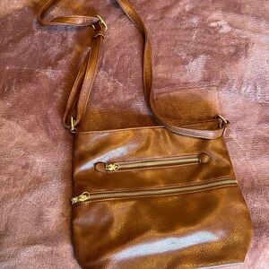 Brown Leather Crossbody Bag